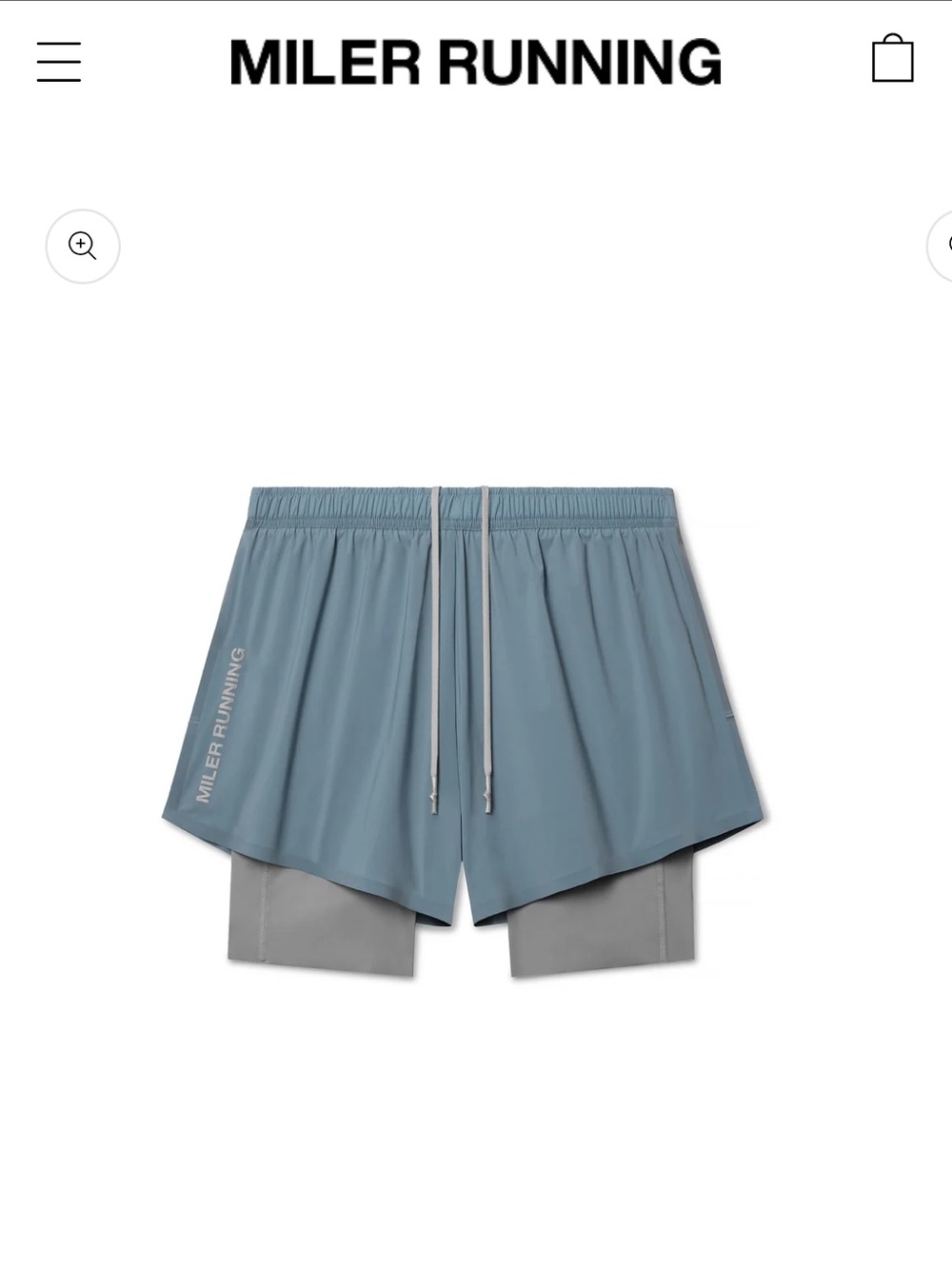 Miler running Men's Athletic Shorts - Slate Blue sz large